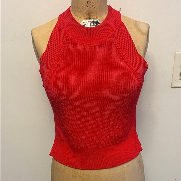 Wilfred Tops - Wilfred Red Sleeveless Knit Top S